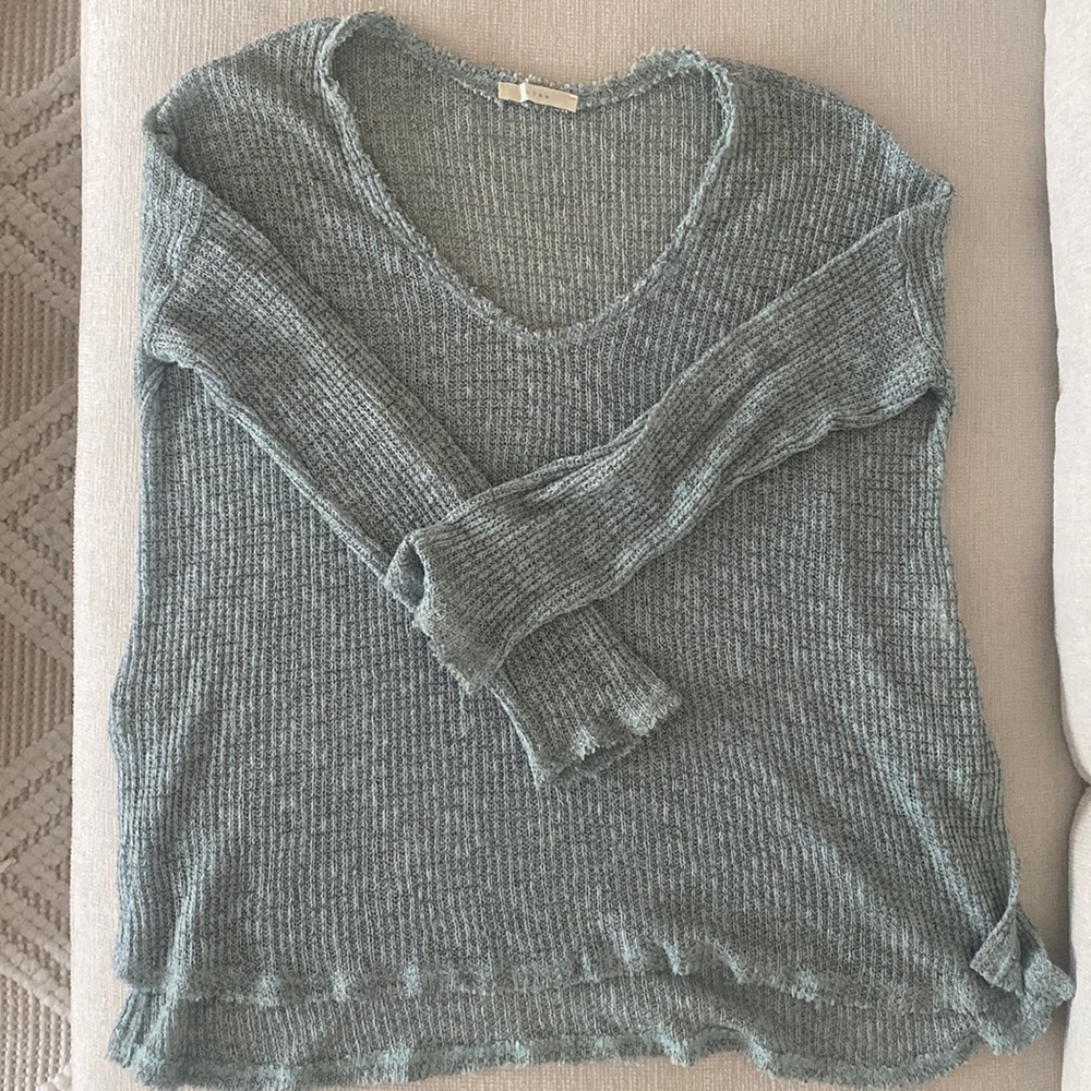 Lush size small light blue/green longer sweater